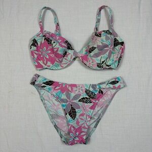 Freya Pink and Black Floral Bikini